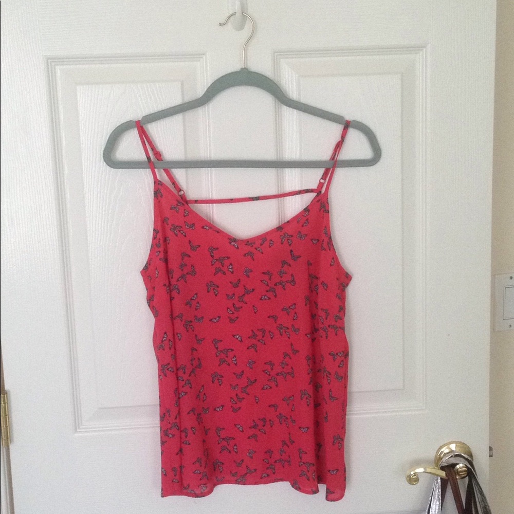 Atmosphere: Pink Butterfly-Printed Top